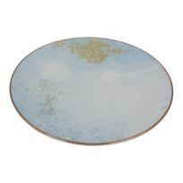 Keraminė lėkštė su mėlynu ir auksiniu dekoru, 27 cm