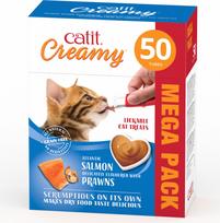 Catit - Catit Creamy Premium Treat for Cats - Salmon with Prawn - Mega Pack (50x10g)