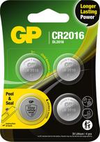 Gp Batteries GP - Lithium Cell Battery CR2016, 3V, Safety Seal, 4-pack