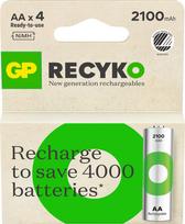 Gp Batteries GP - ReCyko Rechargeable Battery, Size AA, 2100 mAh, 4-pack