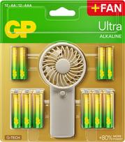 Gp Batteries GP - Ultra Alkaline 12xAA + 12xAAA batteries + hand fan
