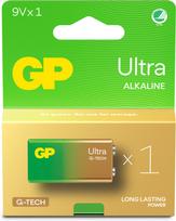 Gp Batteries GP - Ultra Alkaline 9V Battery, 1604AU/6LF22, 1-Pack