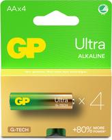 Gp Batteries GP - Ultra Alkaline AA Batteries, 15AU/LR6, 1.5V, 4-Pack
