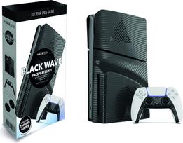 Maxx Tech PS5 Slim Faceplates + Controller Faceplates - Black Wave