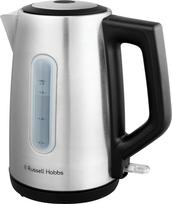 Russell Hobbs - Heaton Brushed Kettle - Brushed Stainless Steel with Black Accents - 1.7L