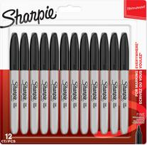 Sharpie - Permanent Marker Fine Black 12-Blister (1996111)