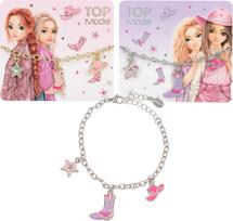 Topmodel - Bracelet with Charms - Cowgirl - Adjustable Length 18 cm + 5 cm Extension