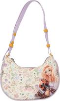 Topmodel - Halfmoon Handbag COWGIRL - Cream with Pale Purple and Yellow Accents - Small