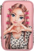 Topmodel - Triple Pencil Case With Bow LEOHEART - Pink