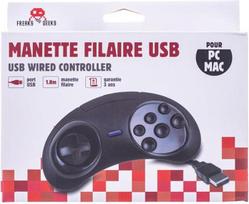 Trade Invaders 6-button USB Controller MEGADRIVE shape for PC/MAC