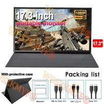 17,3 colio nešiojamas monitorius HD IPS ekranas Kompiuterio monitorius Išplėtimo režimas Suderinamas su HDMI Nešiojamam kompiuteriui Xbox Switch PC Žaidėjų ekranas