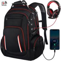 Men's Large Capacity Laptop Backpack for Business and School raudona