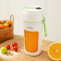 Portable Rechargeable Juicer - Multifunctional High-Speed Blender Cup for Fruits Digital Display šiaudai/žalia
