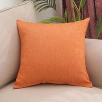 Vienspalvis lininis dekoratyvinis pagalvės užvalkalas su pritaikomu logotipu. 40*40cm Pillow Cover šilta oranžinė spalva