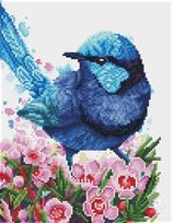 Deimantinė mozaika Splendid Fairy Wren 27x35 cm