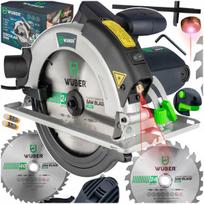 Diskinis pjūklas Wuber su lazeriu, 2400 W, 185 mm, su 2 diskais ir priedais