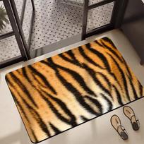 Leopardo rašto flanelinis vonios kambario sugeriantis grindų kilimėlis Tualeto grindų kilimėliai Atsparus nešvarumams ir greitai džiūstantis Įėjimo durų kilimėlis Namų dekoracija 40X60CM