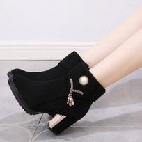 Fashion Rhinestone Ankle Boots for Women Stripper Pole Suede Black Chic and Elegant Booties Pu Autumn On Promotion Y2k Woman Short Shoes 35