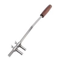 16.7in Stainless Steel Bonsai Branch Bending Tool Gardening Adjustable Bonsai Bender Styling Wrench with Wood Handle