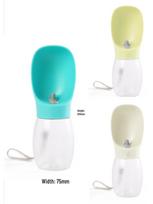 Nešiojamas kelioninis vandens buteliukas ir puodelis augintiniams, šunims Silicone Nozzle 300ML (PE Bag) antikinės baltos spalvos