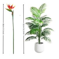 2 vnt. Dirbtinių rojaus paukščio palmės hibridinių augalų, Vidaus ir lauko dekoracija | Elegantiškas lapų dizainas | Dirbtinio augalo dekoracija. 2pcs