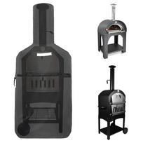 170x65x55cm Juodas Lauko Picos Krosnies BBQ Uždangalas, Atsparus Lietui ir Dulkėms, Oksfordo Audinys. 170x65x55cm - 210D Oxford Cloth juoda