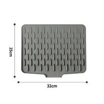 Neslystanti, karščiui atspari silikoninė virtuvės kriauklės padėkliukas ir stalviršio apsauga Bare Package pilka 32*25 cm spalva