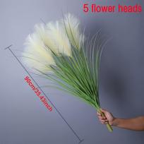 1 Bundle of Artificial Pampas Grass, Lifelike Outdoor Reeds and Green Shrubs, Very Suitable for Home, Office, Porch and Garden Decoration. smėlis
