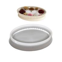 Elliptical Shape Silicone Mold for Resin Plaster and Cement Trays Home Decorative Crafting Tool Silicone Texture