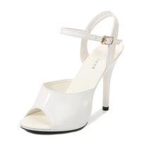 Fashion Designer female sandals sexy super high heels 11CM high night club transparent sandals sexy shoes large shoes 34 balta