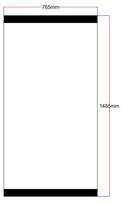 Dušo kabinos šoninis stiklas tiesus 765x1485 grey dekoras 3.124.
