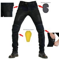 PK-719 Vasariniai kvėpuojantys motociklininko džinsai - Elastingos Slim Fit kelnės 3XL juoda