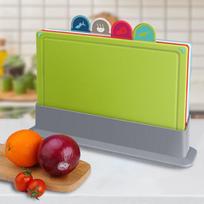 Aukštos kokybės 5 dalių maistinio lygio pjaustymo lentų rinkinys - Atsparus pelėsiui ir stilingas High-end 5-piece set PP cutting board combination kvadratinė spalva