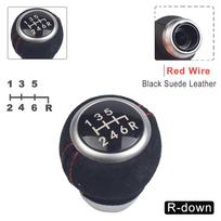 Car 6 speed For Subaru Impreza WRX STI 2009 2010 2011 2012 2013 2014 2015 2016 2017 2018 Manual Leather Gear stick shift knob
