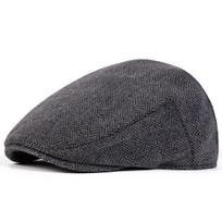 Unisex kailiniai kepurės Retro beretės Madingos Newsboy kepurės Pavasario Rudens Lauko laisvalaikio kepurės Kelionės aksesuarai moterims ir vyrams tamsiai pilka spalva