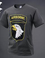 2024 Karinis T-shirt Vyriškas Lauko Trumpomis Rankovėmis Taktinis T-shirt 101 Oro Desanto Divizija Erelio Galvos Elementas T-shirt Karinis Trumpomis Rankovėmis M