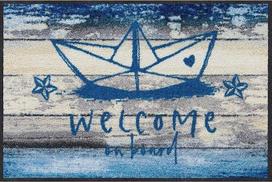 Salonloewe Papierschiffchen Kilimėlis plaunamas 050 x 075 cm Kilimėlis Dirt Trapper Mat Maritime Nordic Starfish Welcome Welcome
