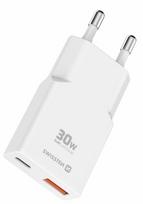 Swissten Slim Travel GaN USB-C / USB Charger 30W