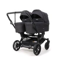 Emmaljunga Double Sento Outdoor Black Tik lopšių ir važiuoklės komplektas