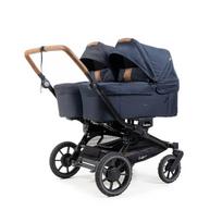 Emmaljunga Double Sento Outdoor Dark Navy Tik lopšių ir važiuoklės komplektas