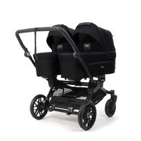 Emmaljunga Double Sento Urban Black Tik lopšių ir važiuoklės komplektas