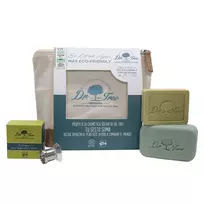 Dr. Tree The Traveller's Kit Moisturizing Shampoo Peeling Shower Gel Bamboo Soap Dish Eco Toiletry Bag
