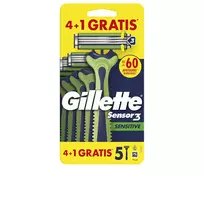 GILLETTE SENSOR3 SENSITIVE vienkartinis skustuvas 5 u