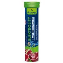 Protego Elektrolitai + multivitaminai, Obuolių-vyšnių – 20 putojančių tablečių
