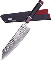 FINDKING Eternity serijos japoniškas Kiritsuke peilis su ABS dėklu, universalus virėjo peilis "Gyuto", 9Cr18MoV Damasko plieno geležtė, dervos aštuonkampė rankena, skirtas mėsai, vaisiams, daržovėms, 9 coliai/22 cm