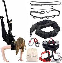 PRIOR FITNESS Profesionalus Bungee fitneso pasipriešinimo laidų rinkinys, oro jogos šokių pasipriešinimo juostos - antigravitacinės fitneso treniruočių juostos - namų fitneso treniruočių įranga