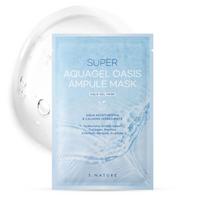 Intensyvaus drėkinimo lakštinė veido kaukė "Super Aquagel Oasis Ampule Mask", S.Nature, 30 ml x 5 vnt.
