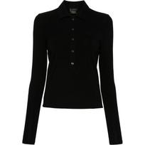 Polo marškiniai ilgos rank. moterims, Juoda, Polo long shirt