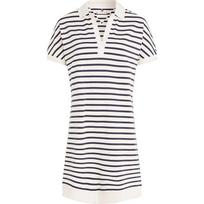 Midi suknelė moterims, Balta, Relaxed lyocell polo knee drs