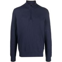 Megztinis vyrams, Mėlyna, Core cotton zip sweater